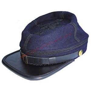 Civil War Union Officer Infantry Leather Kepi