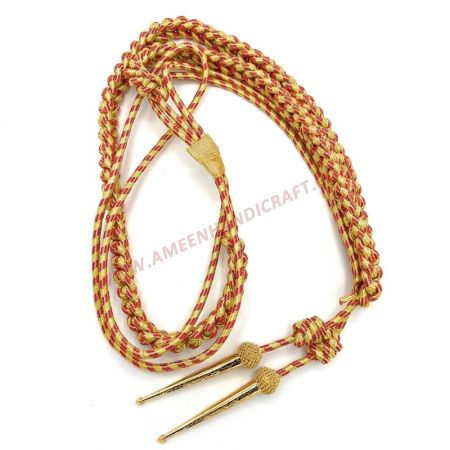 Army Officres Aiguillettes Silver Red and Gold