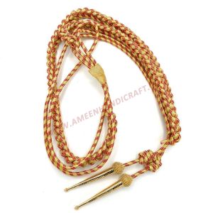 Army Officres Aiguillettes Silver Red and Gold