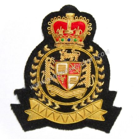 Classic Patch Hand embroidered Gold Bullion Badges