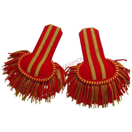 Red Silk Shoulder Epaulettes