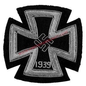 WWII German Iron Cross Silver Bullion Badge