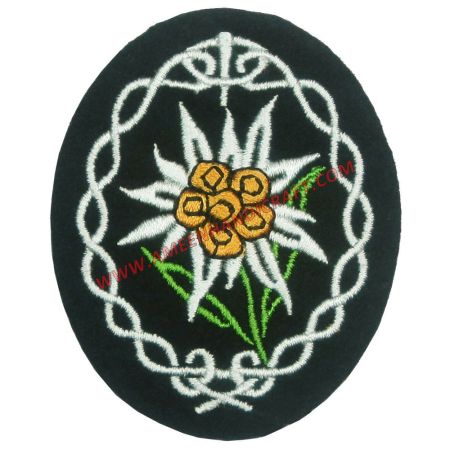 Edelweiss German WW2 Patch Repro Badge
