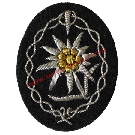 German SS Officer Gebirgsjager Edelweiss Sleever Patch