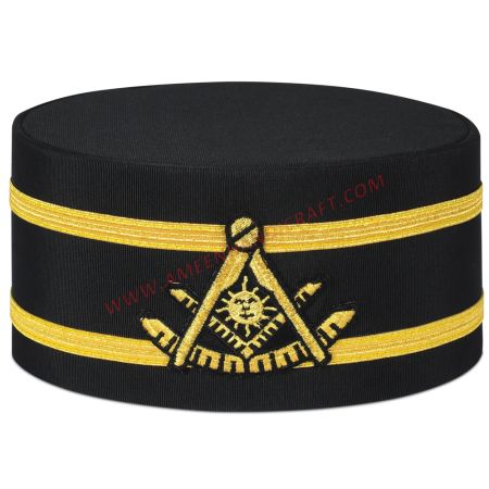 Past Master Blue Lodge Crown Cap Double Gold Braid