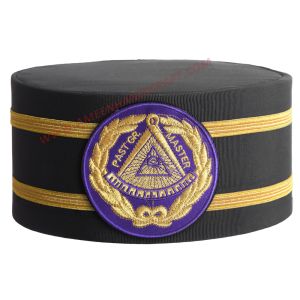 Past Grand Master Blue Lodge Crown Cap With Double Braid