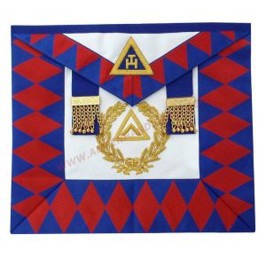 Grand Officers English Royal Arch Apron Red and Blue